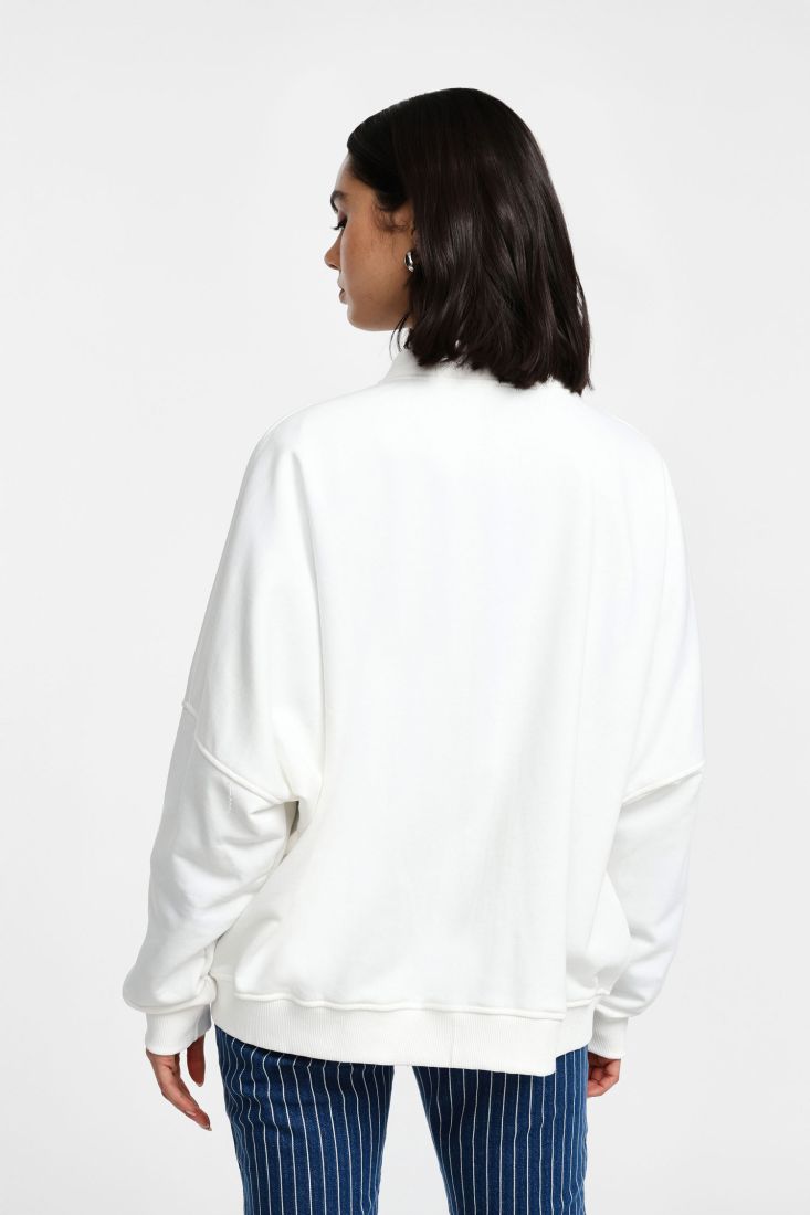 Felpa cardigan senza cappuccio con bottoni F8555MOD6 PLEASE