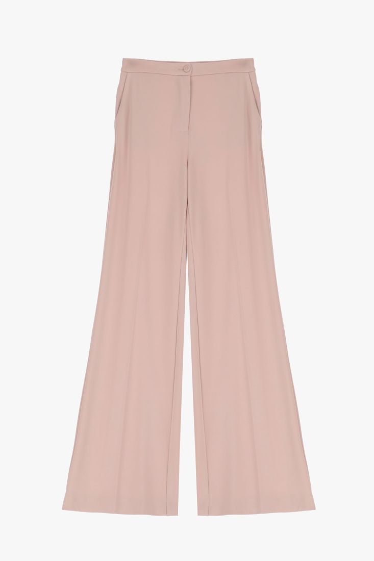 Pantalone palazzo vita alta punto milano rosa IMPERIAL