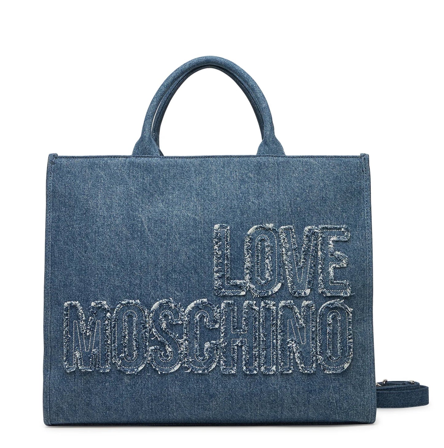 Borsa a mano shopper in denim JC4242PP0MKM0750 LOVE MOSCHINO
