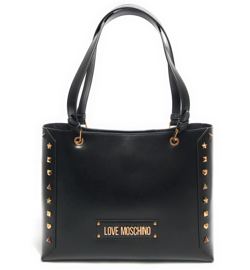 Borsa a spalla shopper con borchie oro JC4269PP0MKH0000 LOVE MOSCHINO
