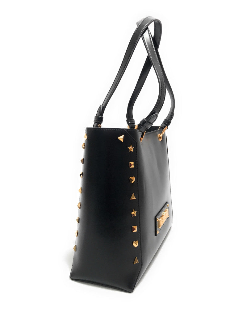 Borsa a spalla shopper con borchie oro JC4269PP0MKH0000 LOVE MOSCHINO