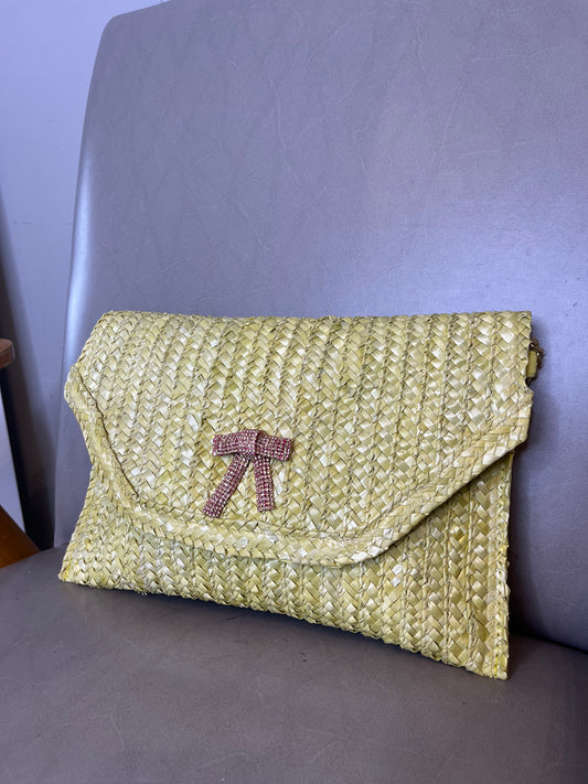 POCHETTE IN RAFIA CON FIOCCO